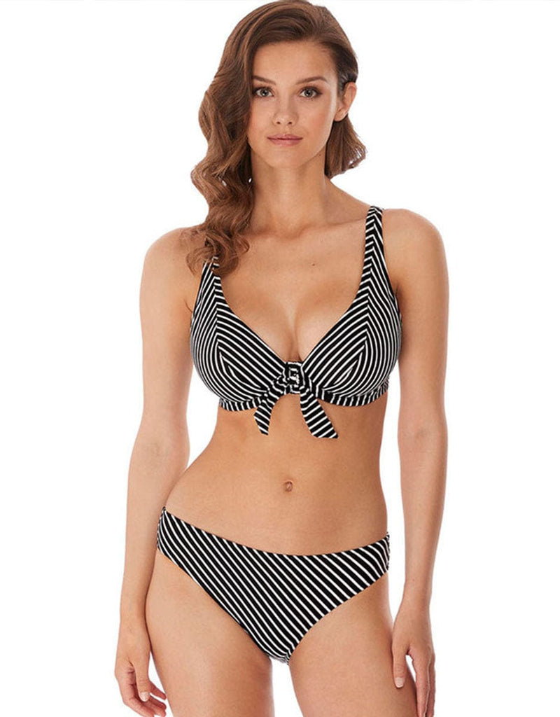 Freya Beach Hut High Apex Bikini Top Black