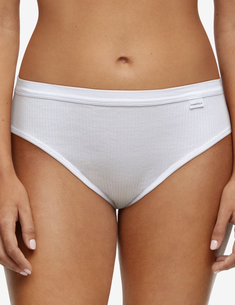 Chantelle Cotton Comfort Hi Cut Brief White