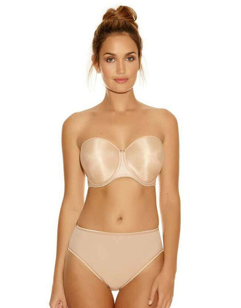Microfibre strapless bra, Nude