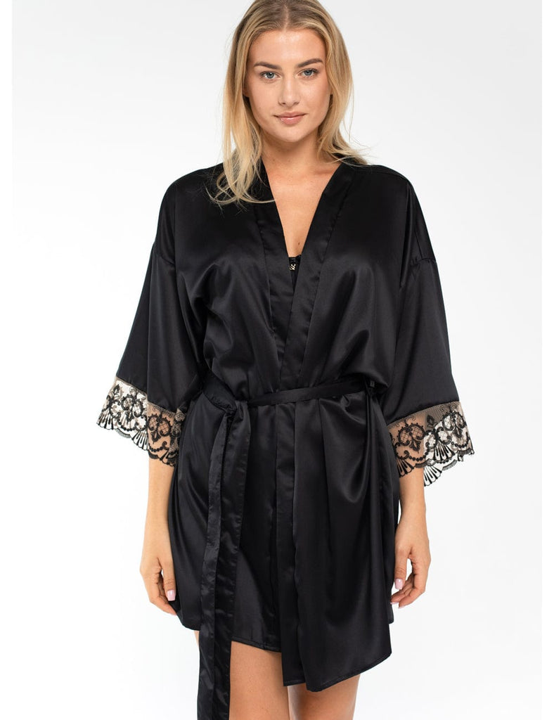 Samanta Perla Kimono Black | Brava Lingerie